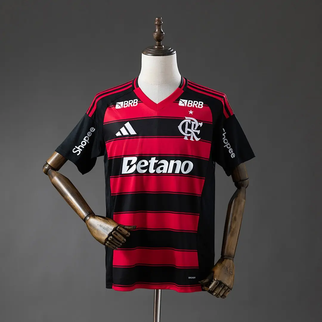 Flamengo 2025/26 Home All Sponsor Shirt — Fan Version