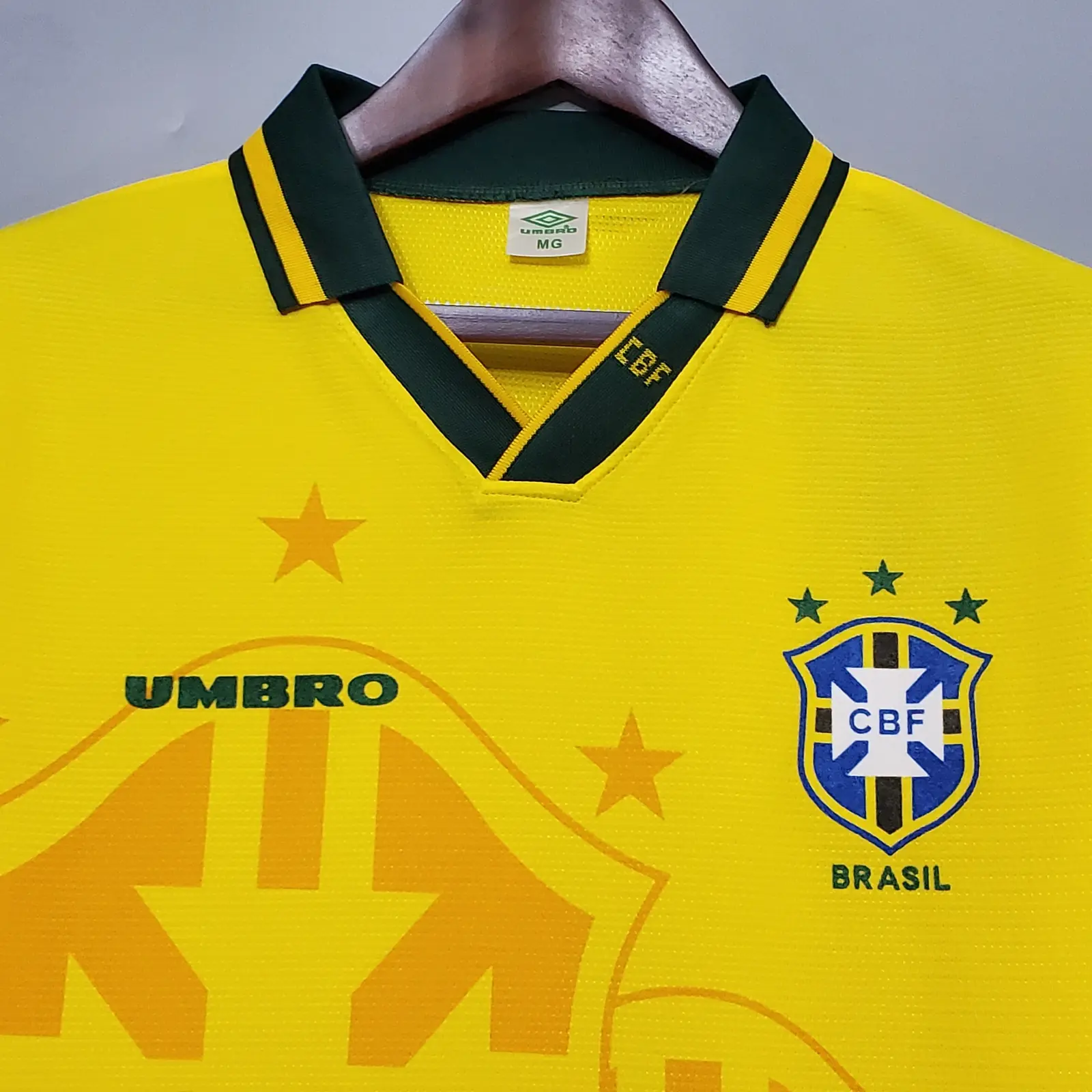 1993/94 Brazil Home Retro Shirt thumbnail 4